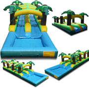 best quality inflatable water slide for kids palm tree jungle